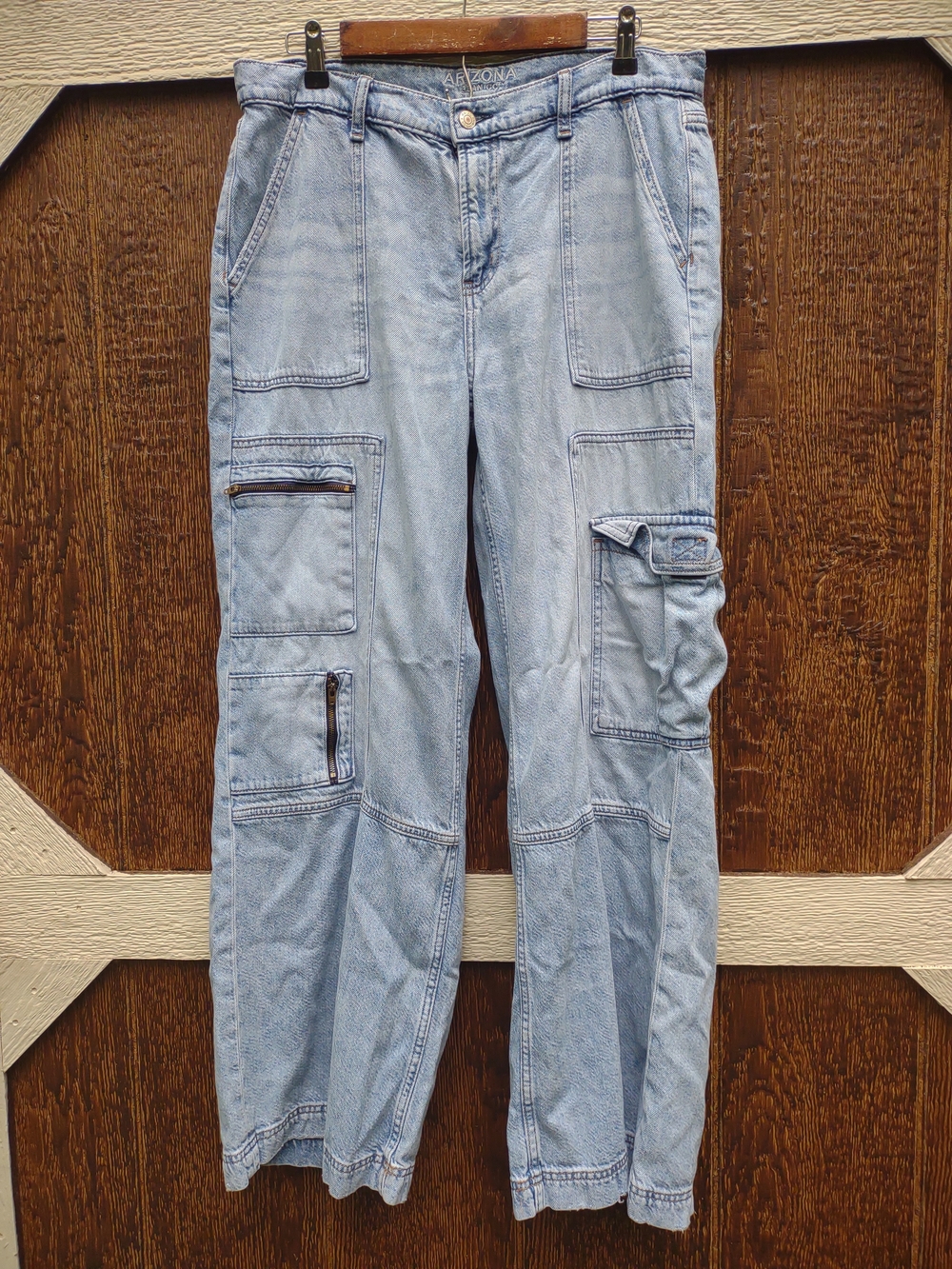 Arizona Jean Company Light Wash Low Rise Baggy Jeans Classic Casual 12